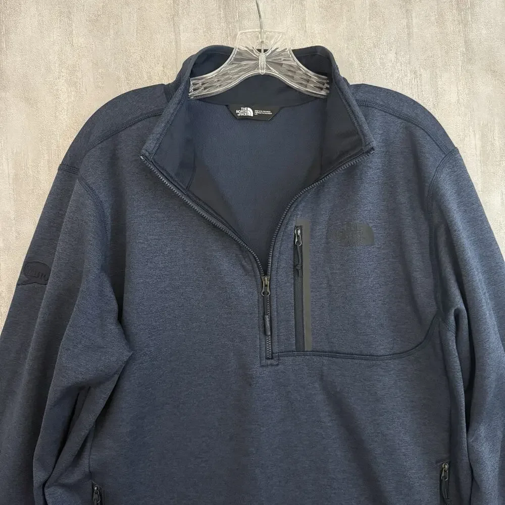 The North Face Fleece Pullover Men's Large Blue Canyonlands 1/2 Zip Outdoors Yum